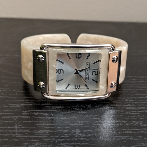 R.J. Graziano Pearl Cuff Watch - Picture 1 of 3